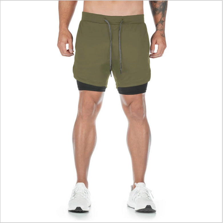 Summer Running Shorts Men 2 in 1 Sports Shorts