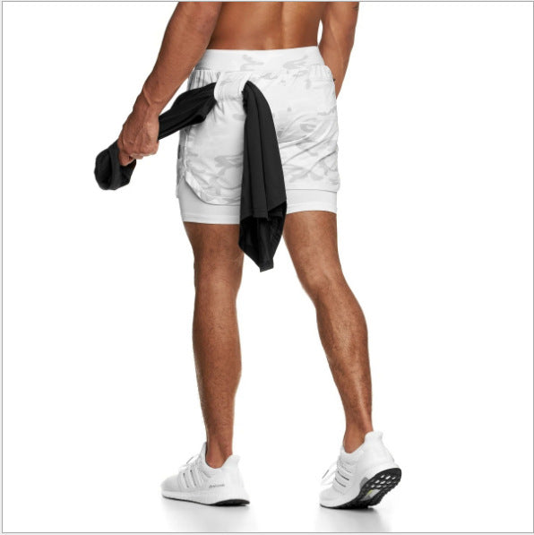 Summer Running Shorts Men 2 in 1 Sports Shorts