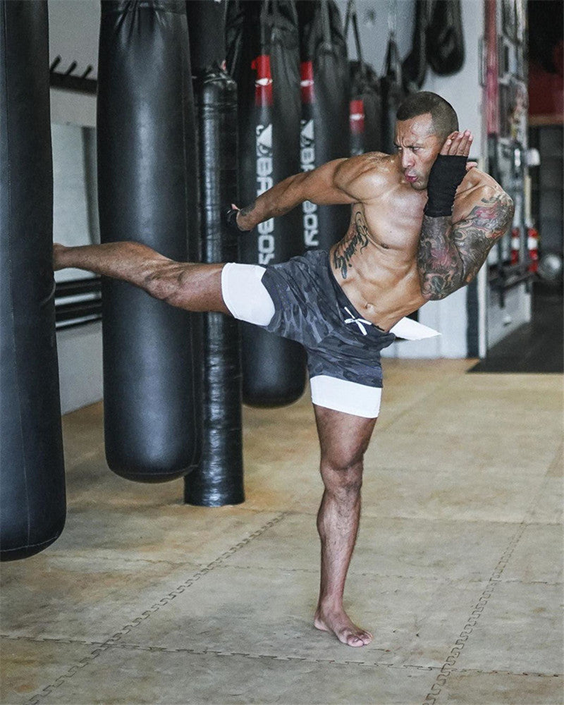 Summer Running Shorts Men 2 in 1 Sports Shorts