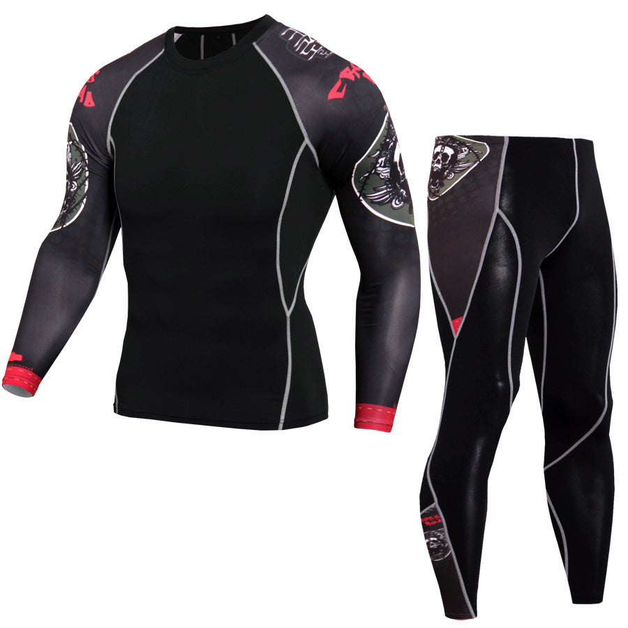 Men's Sports Suit Tights, Long-sleeved Sports Men's Fitness