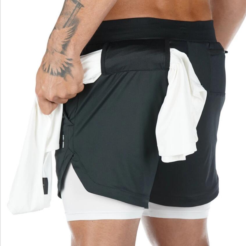 Summer Running Shorts Men 2 in 1 Sports Shorts