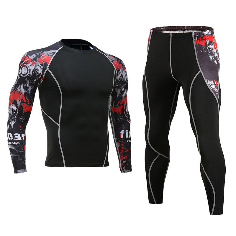 Men's Sports Suit Tights, Long-sleeved Sports Men's Fitness