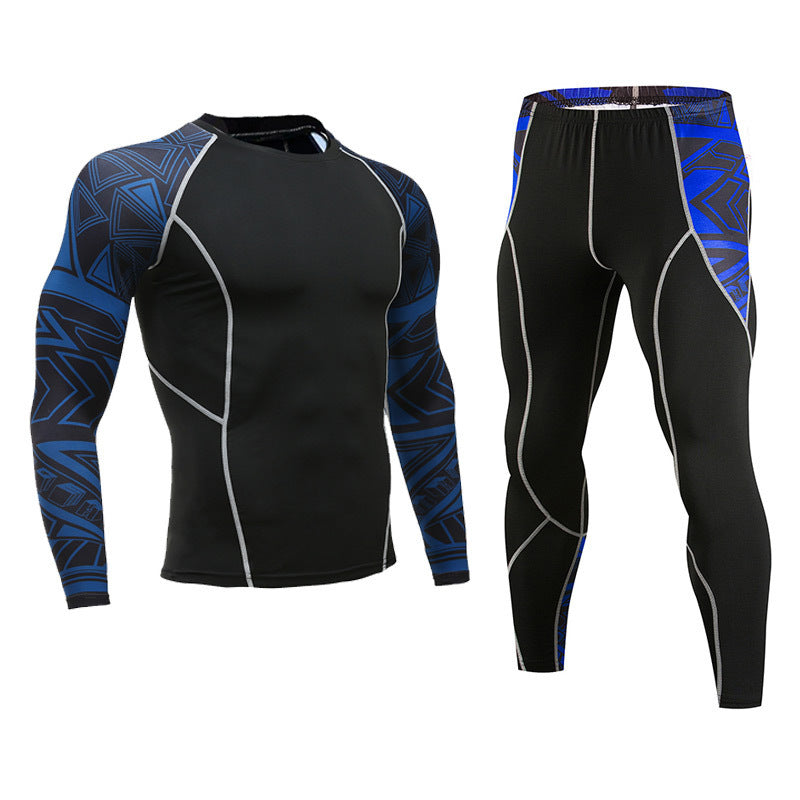 Men's Sports Suit Tights, Long-sleeved Sports Men's Fitness