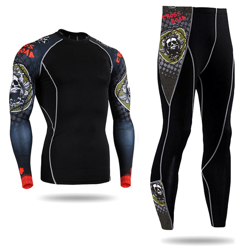 Men's Sports Suit Tights, Long-sleeved Sports Men's Fitness