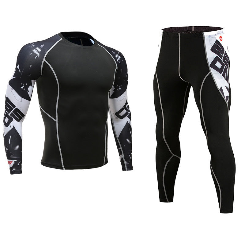 Men's Sports Suit Tights, Long-sleeved Sports Men's Fitness