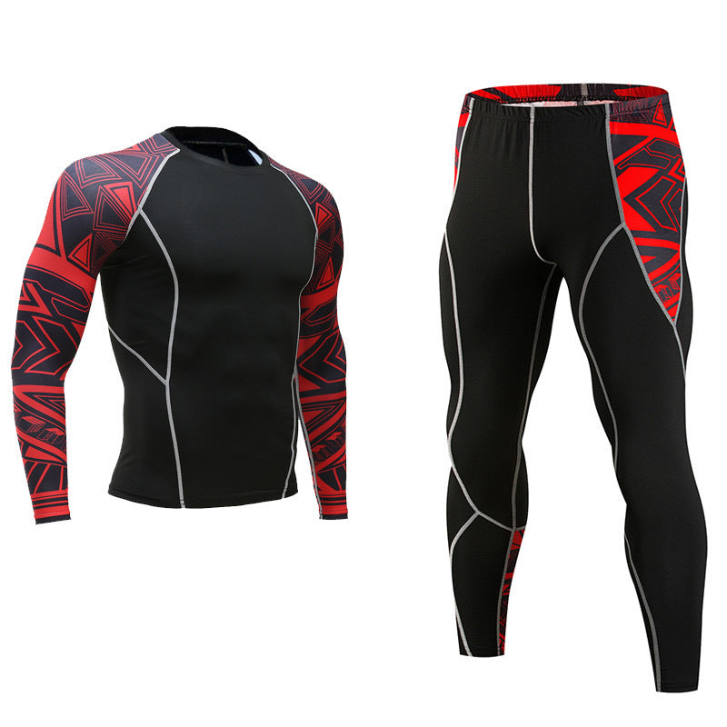 Men's Sports Suit Tights, Long-sleeved Sports Men's Fitness