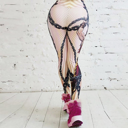 Fashion Hero Women Print Leggings High Elastic Push Up Fitness Legging Sporting Slim Jeggings  3D Printed Leggings