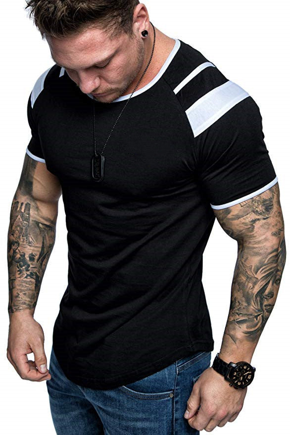 Men'S Light Version Of The Round Neck T-Shirt Spring Round Neck Cotton Sports Short Sleeves
