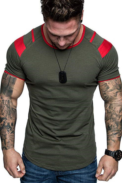 Men'S Light Version Of The Round Neck T-Shirt Spring Round Neck Cotton Sports Short Sleeves