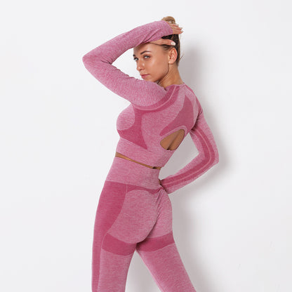 Tight-fitting And Quick-drying Sports Long-sleeved Running Fitness Yoga Wear