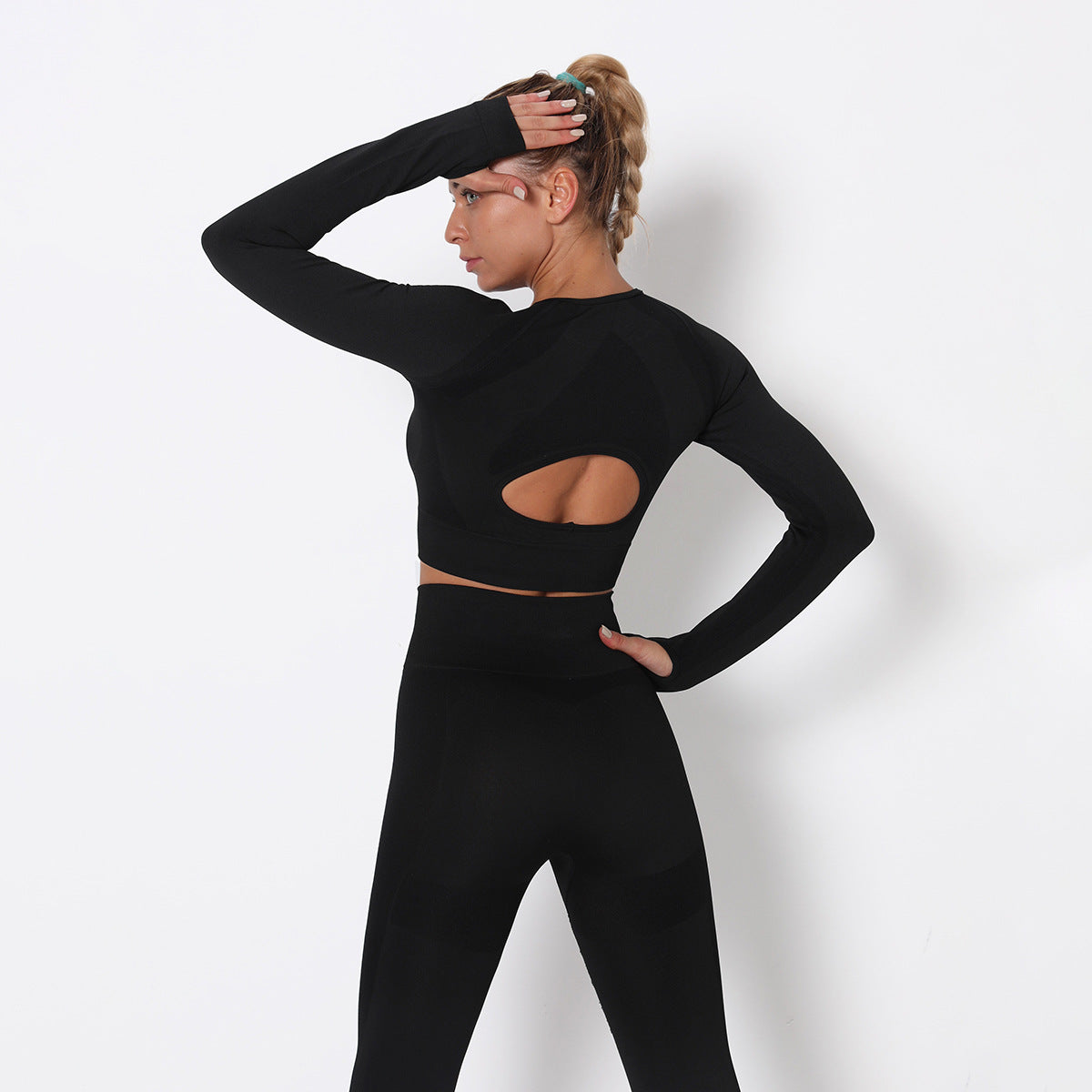 Tight-fitting And Quick-drying Sports Long-sleeved Running Fitness Yoga Wear