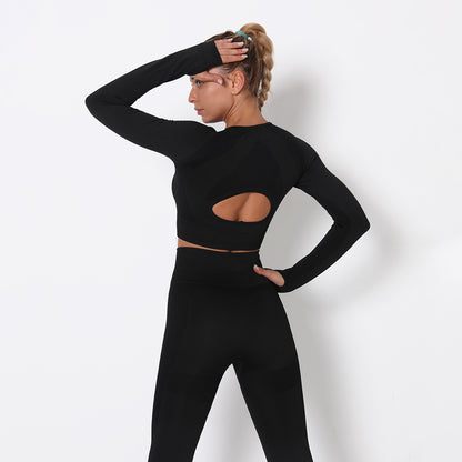Tight-fitting And Quick-drying Sports Long-sleeved Running Fitness Yoga Wear