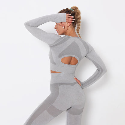 Tight-fitting And Quick-drying Sports Long-sleeved Running Fitness Yoga Wear