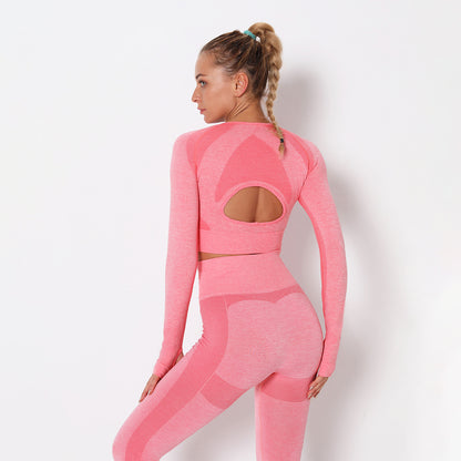 Tight-fitting And Quick-drying Sports Long-sleeved Running Fitness Yoga Wear