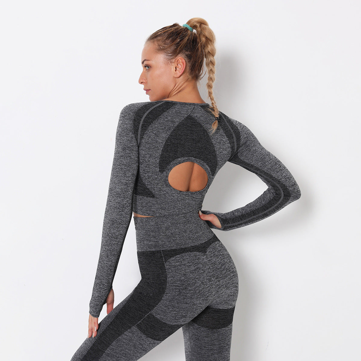Tight-fitting And Quick-drying Sports Long-sleeved Running Fitness Yoga Wear