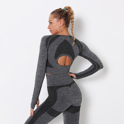 Tight-fitting And Quick-drying Sports Long-sleeved Running Fitness Yoga Wear