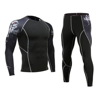 Men's Sports Suit Tights, Long-sleeved Sports Men's Fitness