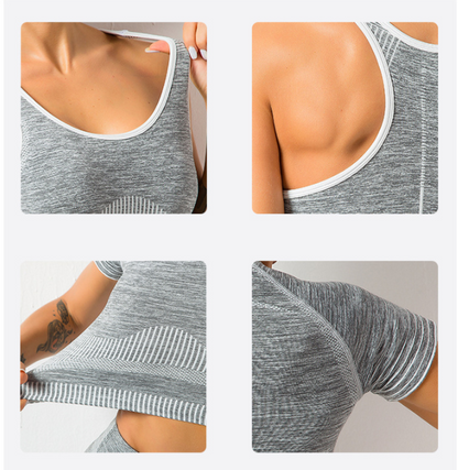 Running Sports Bra Set Seamless Yoga Wear