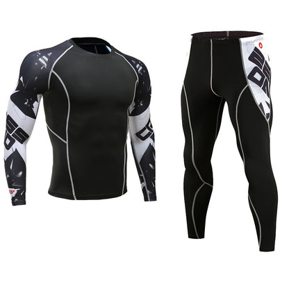 Men's Sports Suit Tights, Long-sleeved Sports Men's Fitness